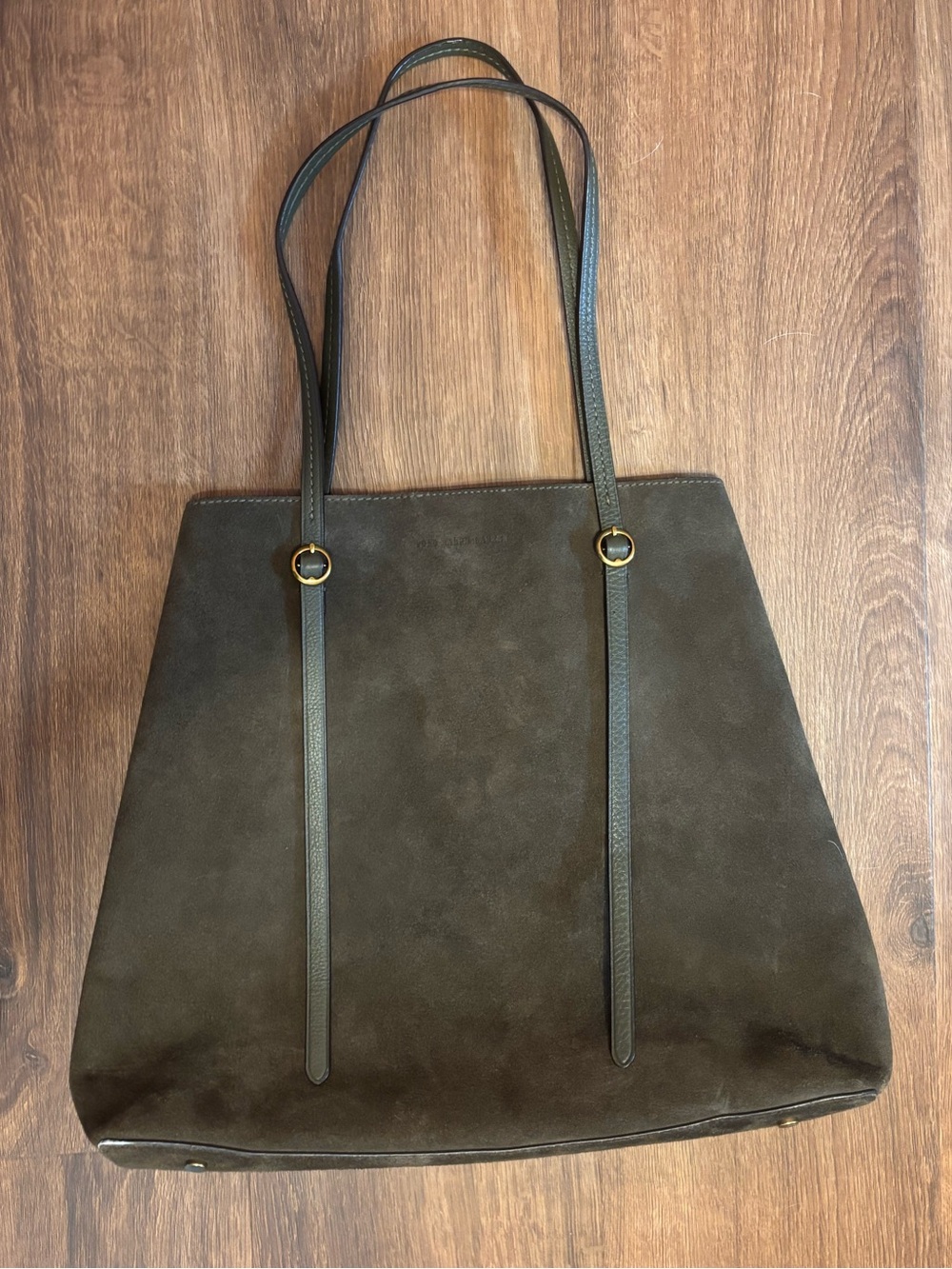 Polo Ralph Lauren Suede Lennox Tote Dark Green